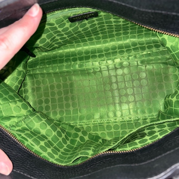 EUC Kate Spade Noel Rue Black Tote Perforated Pebbled Leather Handbag - Picture 14 of 15